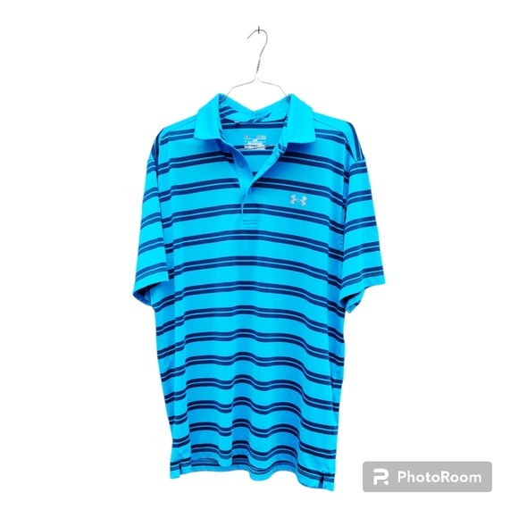 Under Armour Other - Under Armour Loose Fit Heat Gear Striped Polo